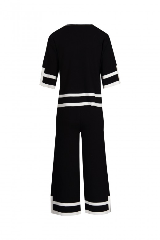 Conjunto de jersey con abertura lateral de malla geométrica Conjunto de jersey con abertura lateral de malla geométrica