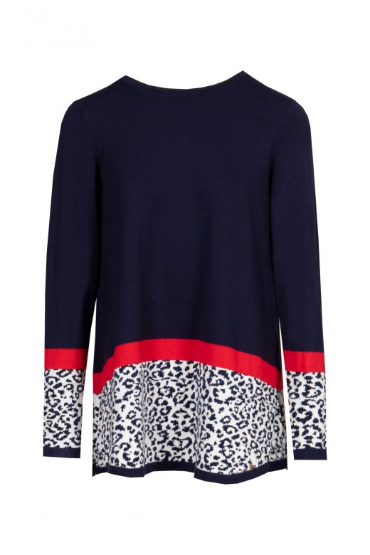 Leopard knit tunic