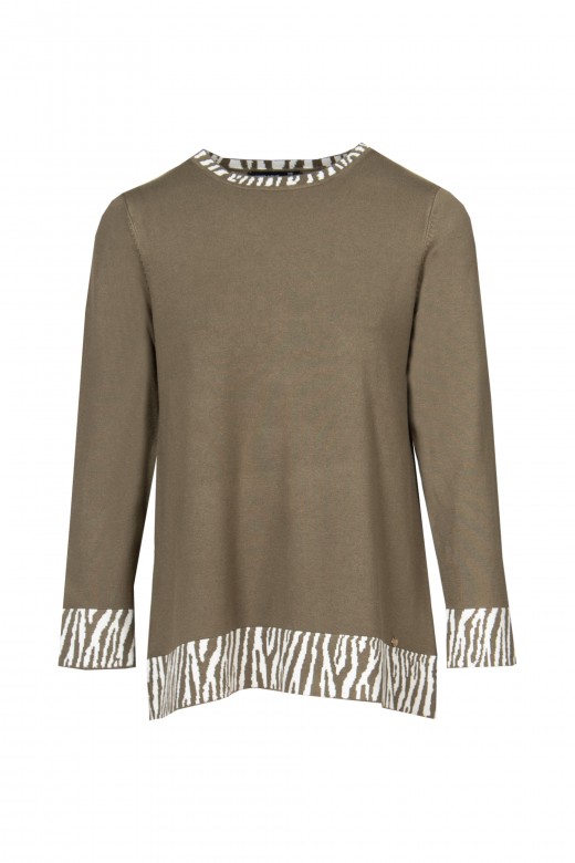 Knitted animal detail tunic