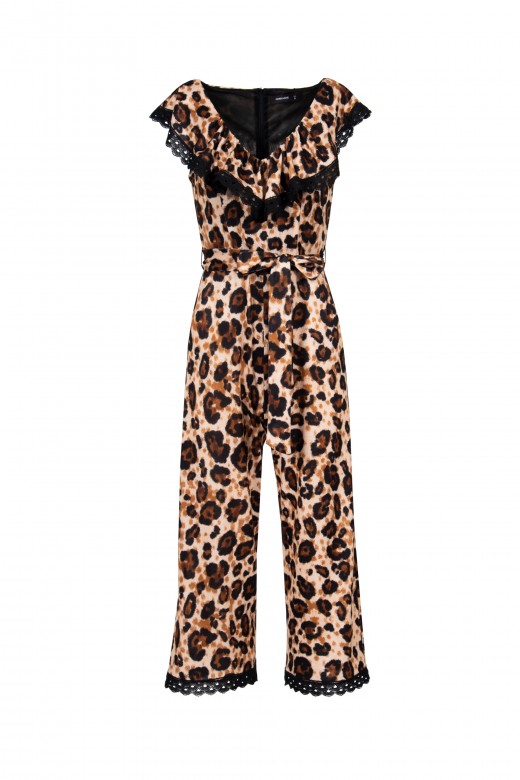 Leopard culotte jumpsuit