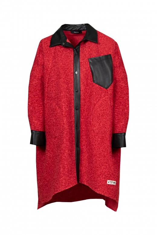 Coat with nappa