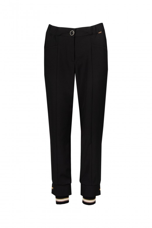 Jogger pants with double cuffs