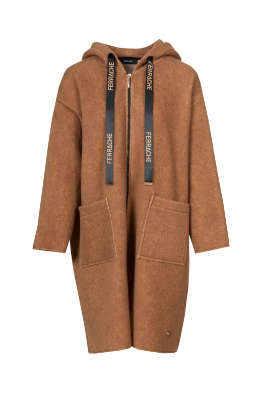Oversize coat with hood