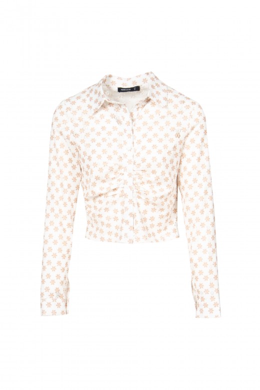 Short perforated blouse