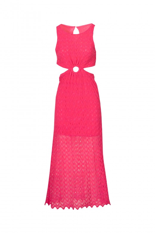 Cut-out long dress crochet