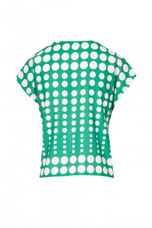 Patterned asymmetric blouse