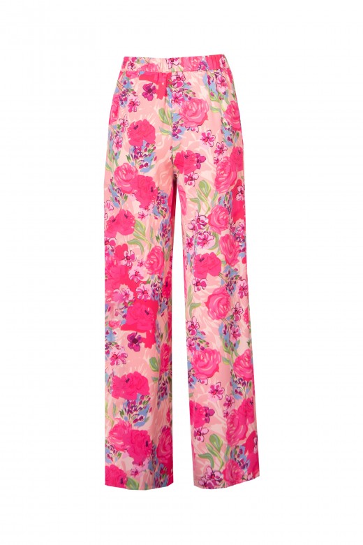 Calças pantalonas floral