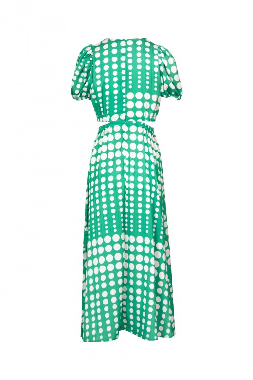 Vestido comprido padrão cut-out Vestido comprido padrão cut-out