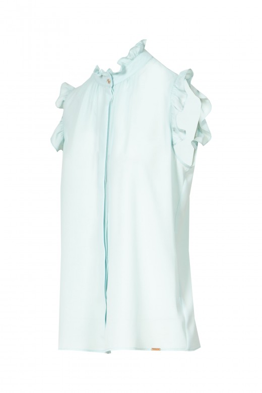 Blouse with ruffles