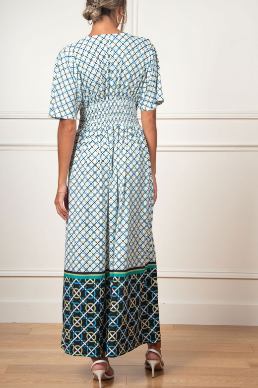 Geometric pattern long dress