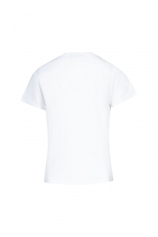 T-shirt de algodão estampada