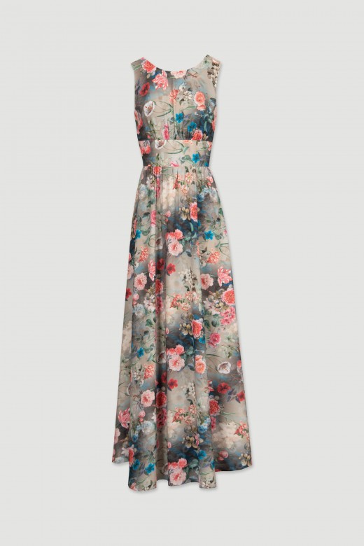 Floral patterned long dress