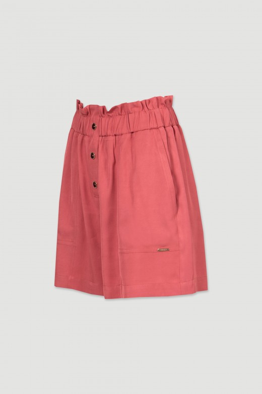 Shorts elastic waist and buttons