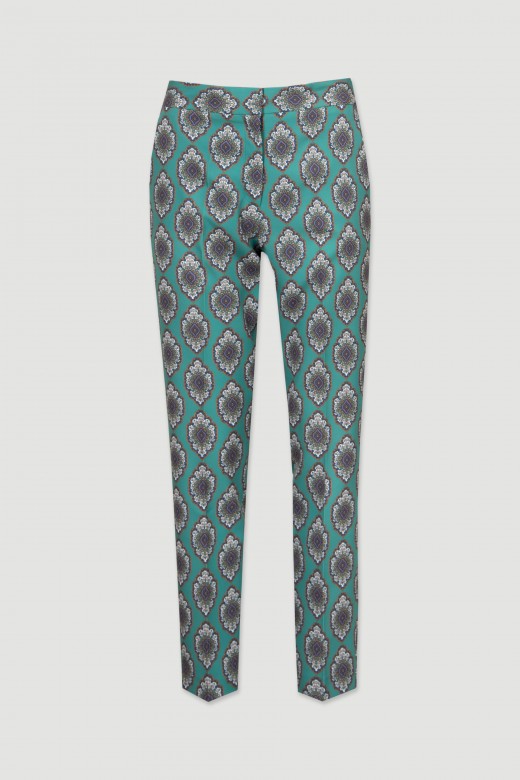 Pantalon à motifs taille élastique