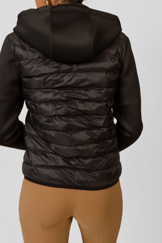 Combined puffer jacket with hood