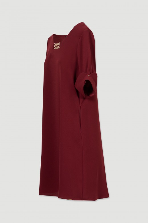 Short dress with metallic detail