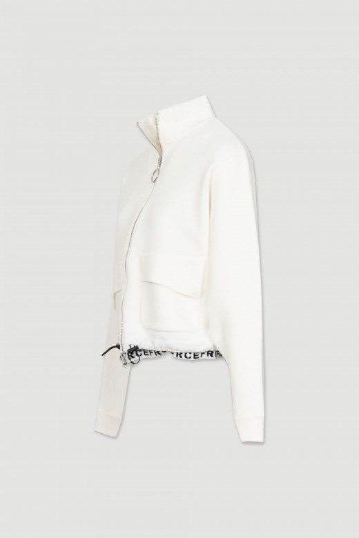 Chaqueta de punto cremallera metálica con aro Chaqueta de punto cremallera metálica con aro