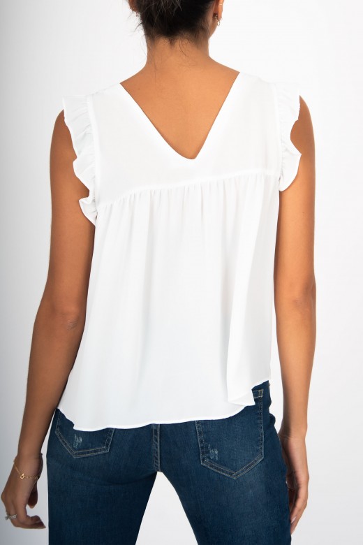 Flowy top with ruffles