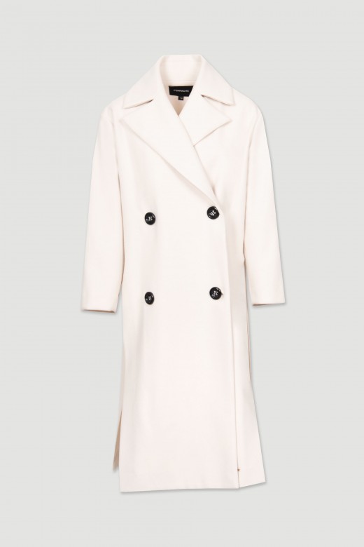 Long coat with side slits