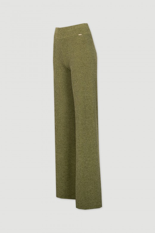 Wide leg knit leggings