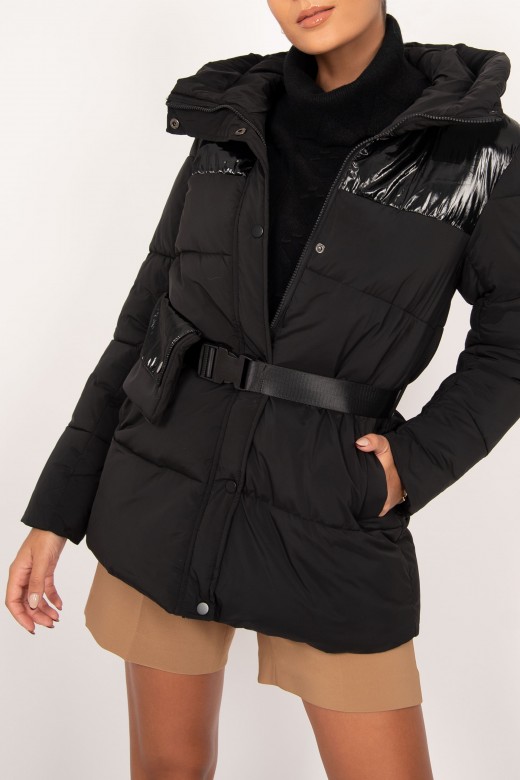 Combined padded jacket with hood