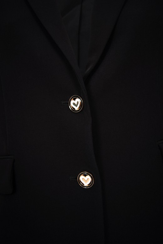 Fitted blazer with double button