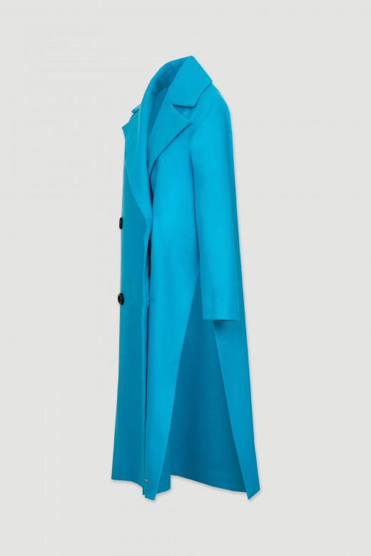 Long coat with side slits