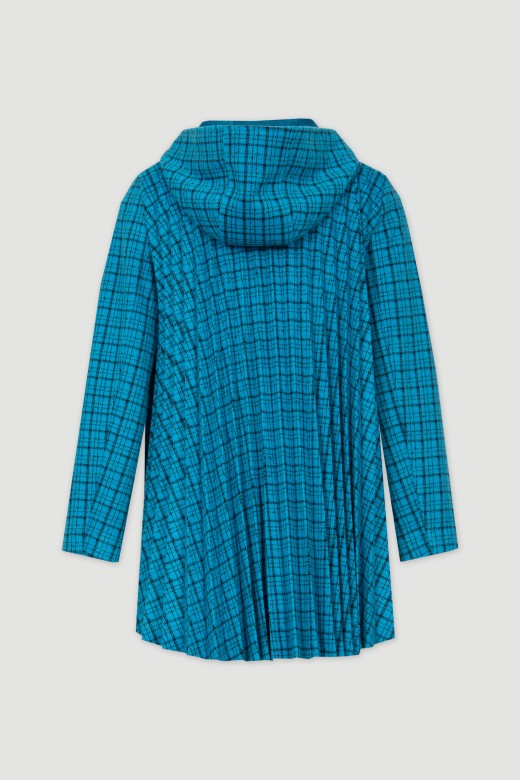 Square pattern pleated back oversized jacket Square pattern pleated back oversized jacket
