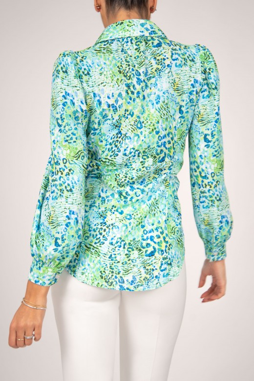 Abstract pattern button down shirt