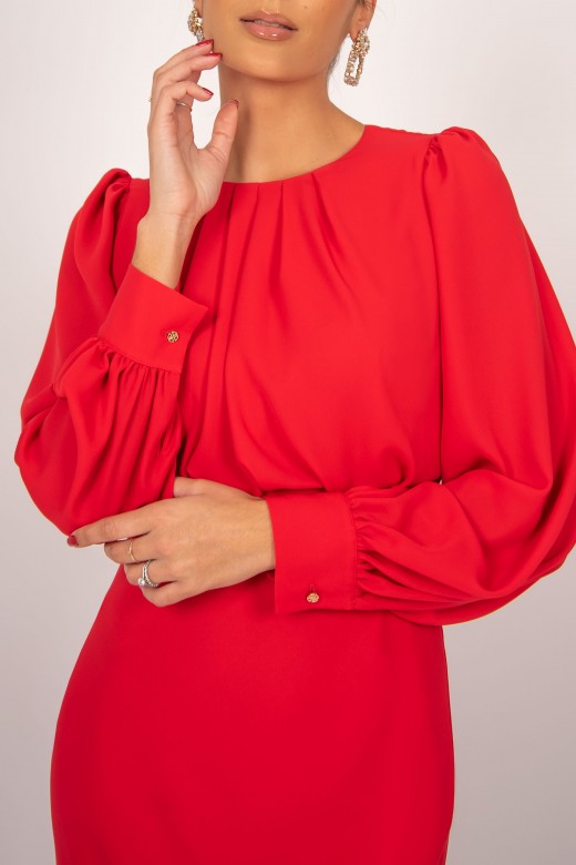 Robe col pliss