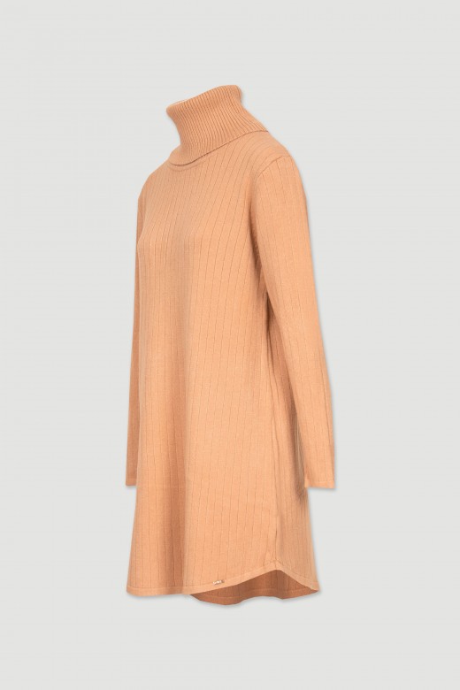 Turtleneck knit dress
