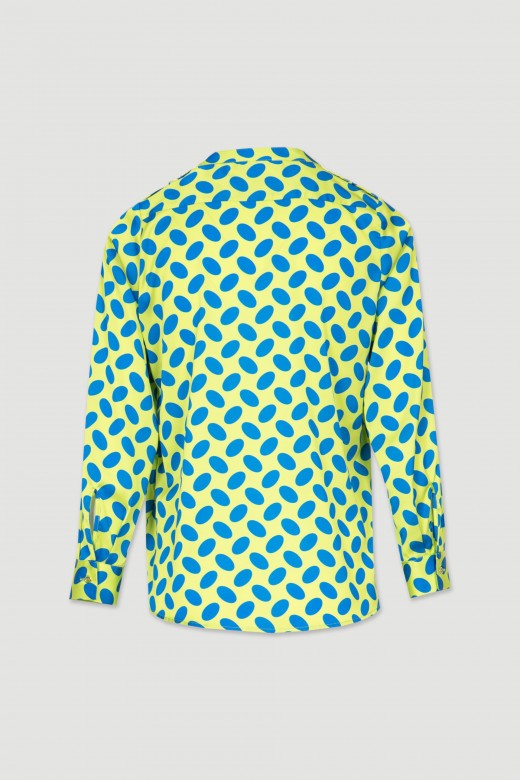 Camisa satinada estampada