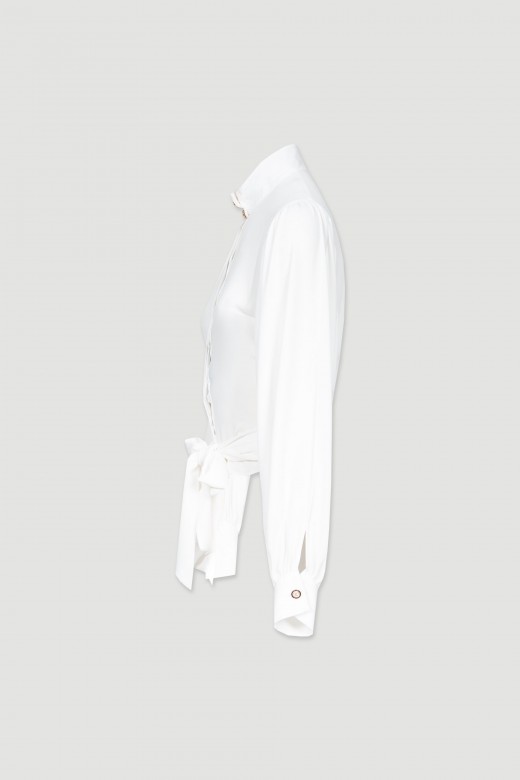Chemise col mao avec nud