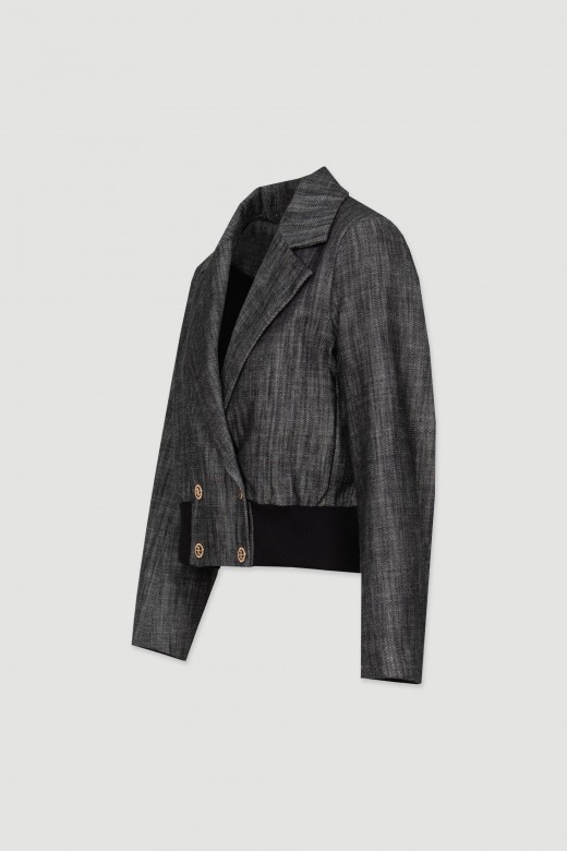 Veste en coton avec revers