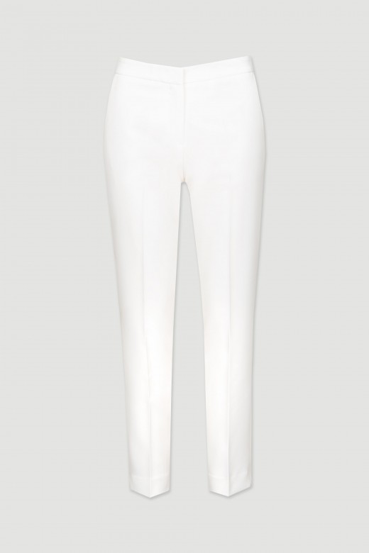 Pants with elastic waist contrast logo