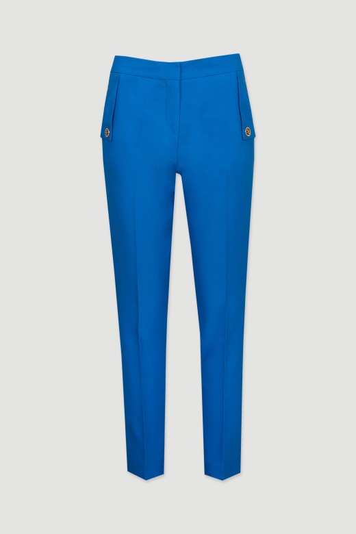 Pantalon taille lastique logo poche avec bouton