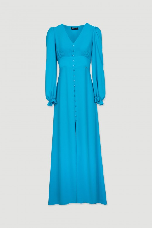 Long dress with buttons