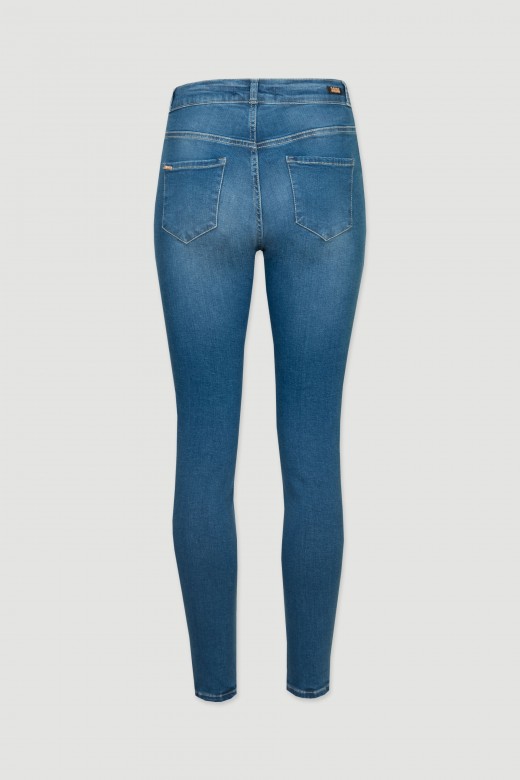 Jeans with side metallic details