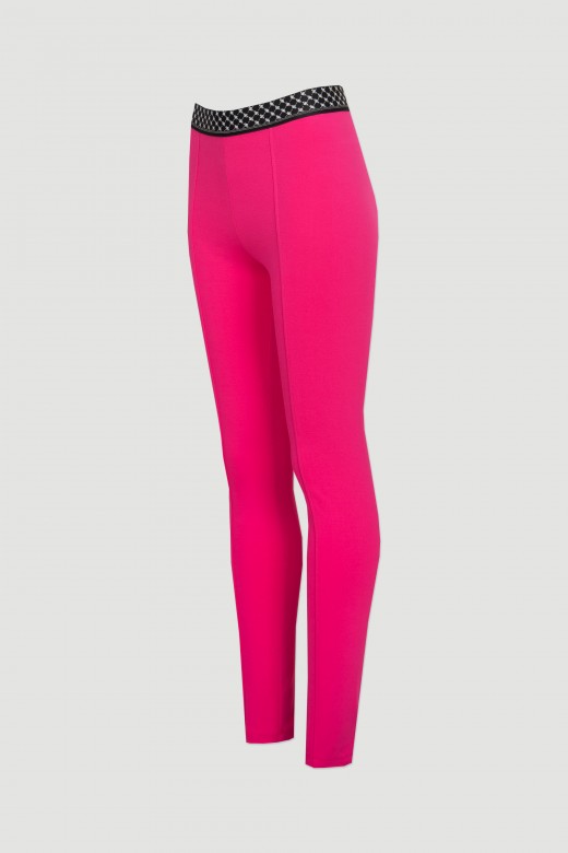Leggings with logo elastic