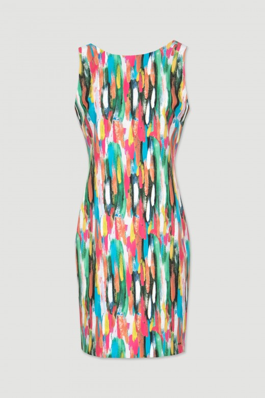 Robe courte motif abstrait