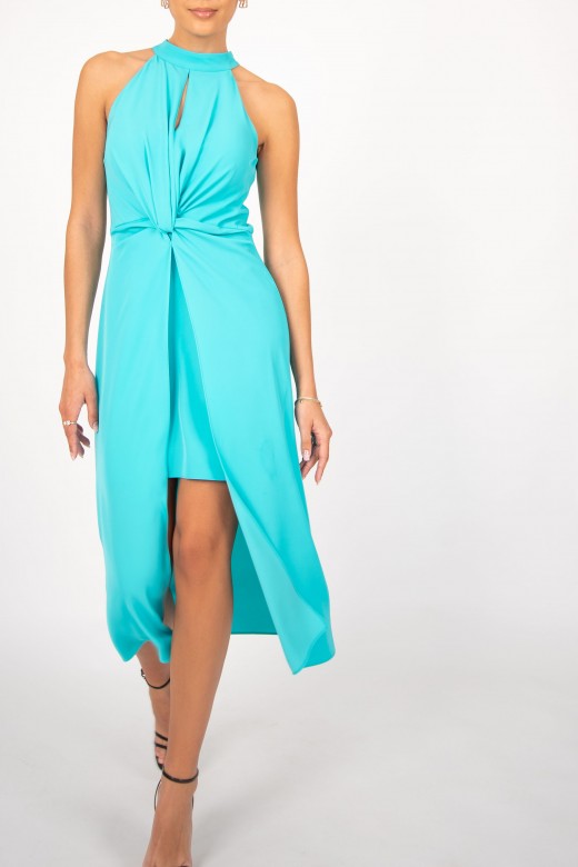 Vestido decote halter com n