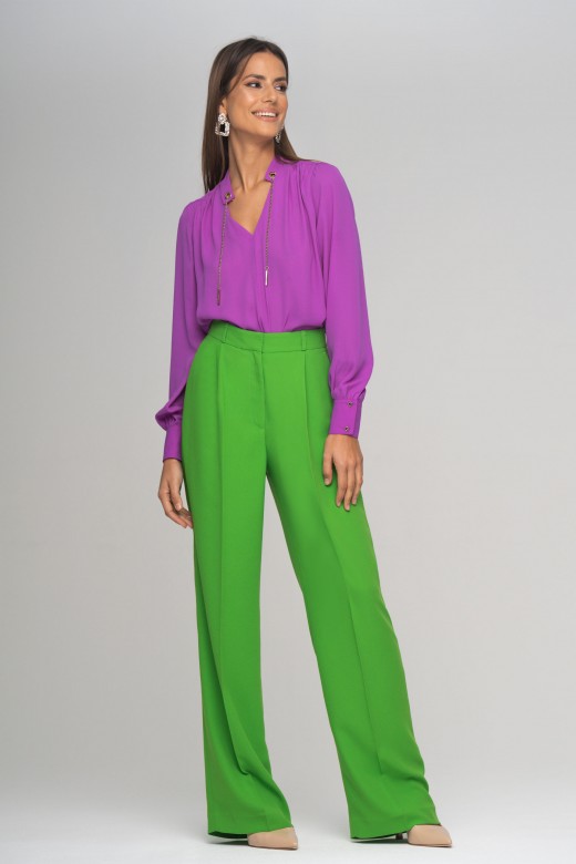 Pantalon large classique avec pinces