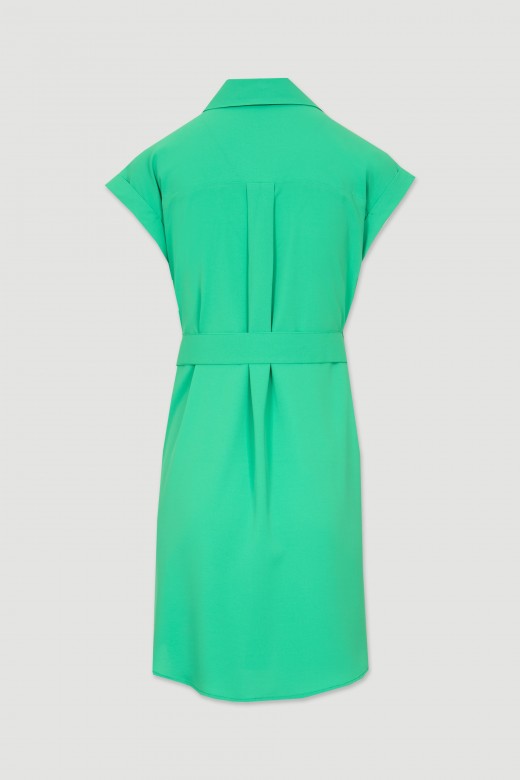 Robe chemise courte avec ceinture