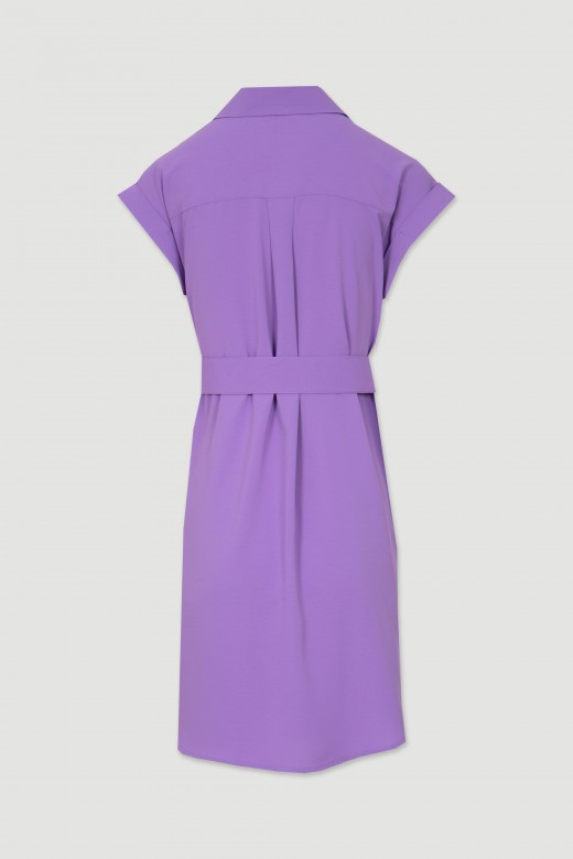 Robe chemise courte avec ceinture