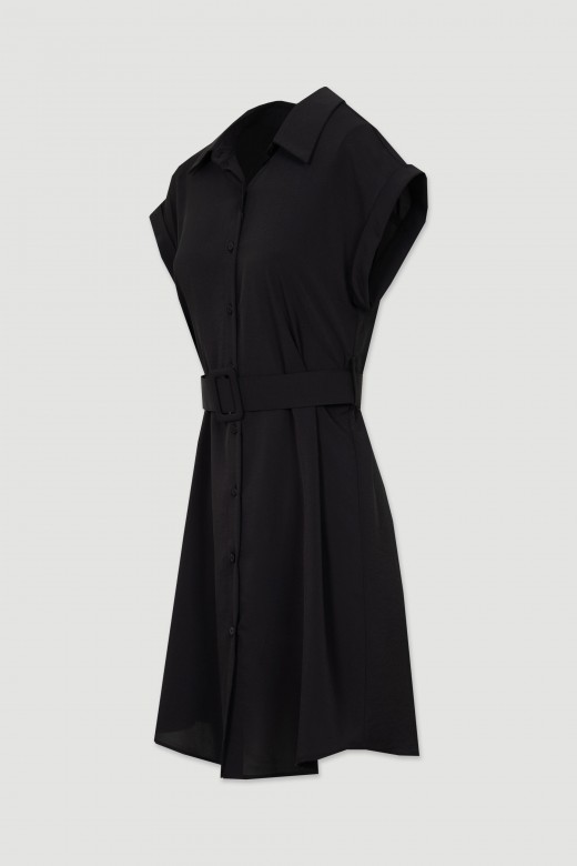 Robe chemise courte avec ceinture