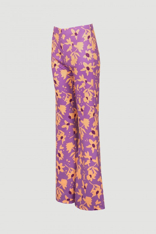 Calas pantalonas wide leg padro floral
