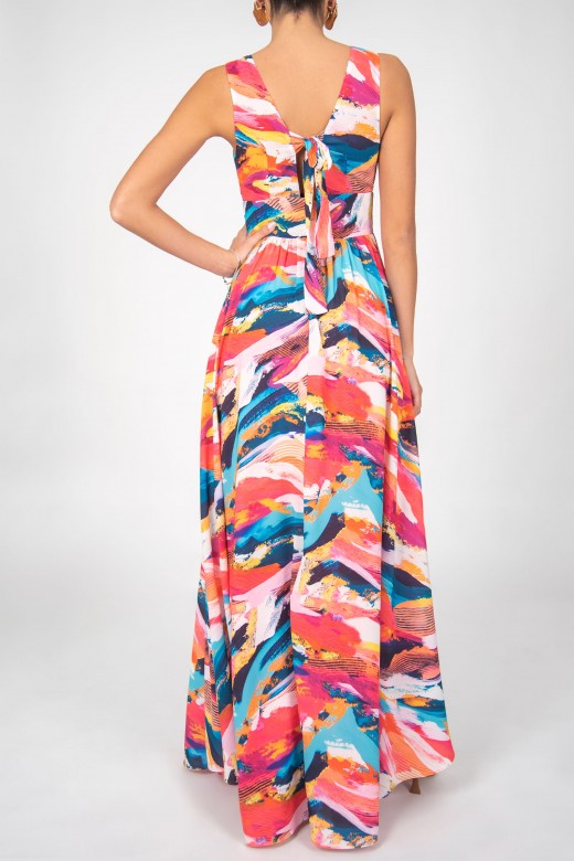 Long dress abstract pattern