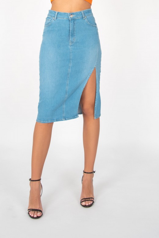 Jupe en jean avec fende