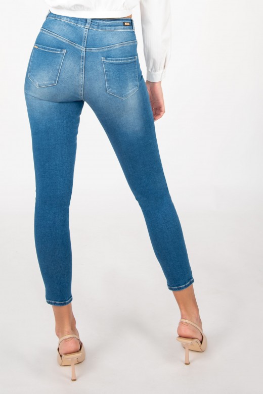 Jeans with side metallic details