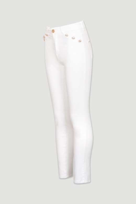 Pantalon en coton avec boutons